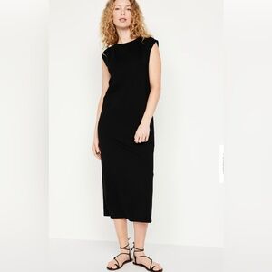 Sleeveless Maxi Column Dress Black S